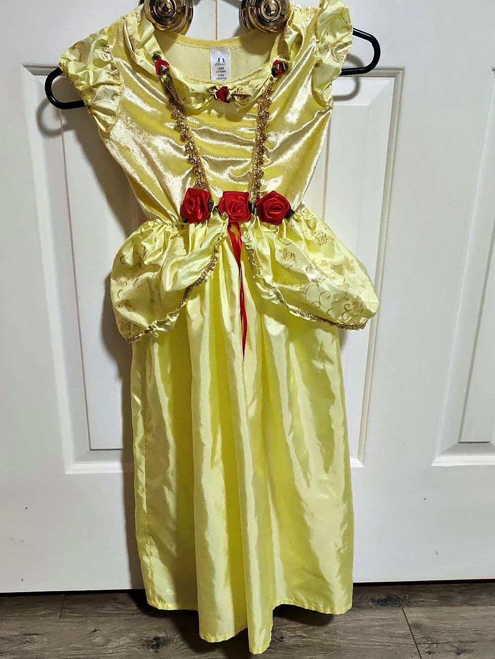Little Adventures Beauty Dress Girls Yellow & Red Costume Dress Sz Large 5-7